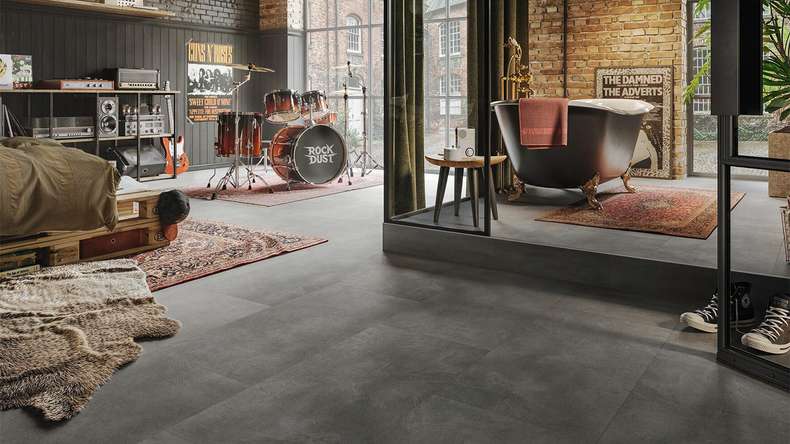 Sol design MEISTER Dryback-Vinyl DB 155 - 20208 Stoner rock structure à pores de pierre (400058-0914457-20208)
