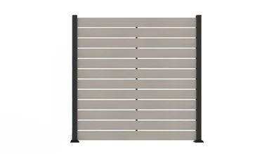 planeo Vario - Clôture à emboîter WPC coEX Carré Beige 177 x 180 cm