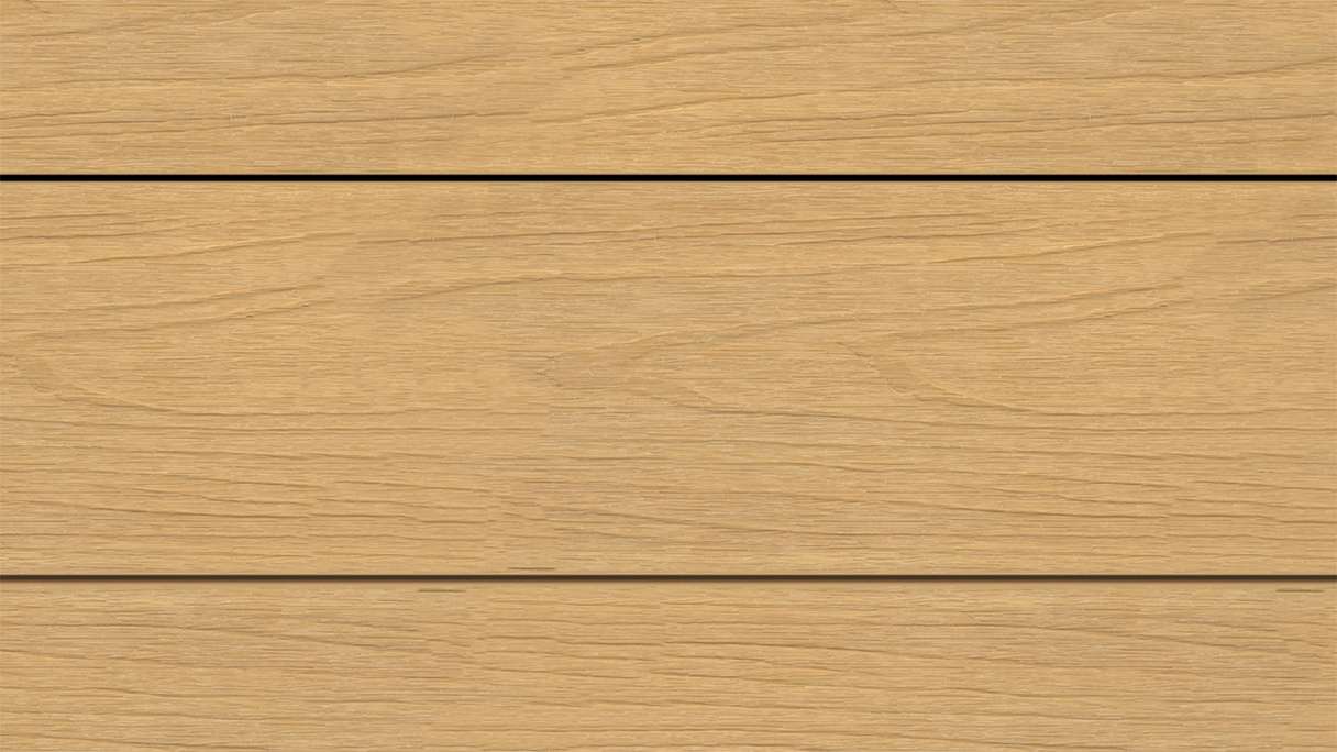 planeo WOODLine Nature - Pannello per decking rivestito in WPC CoEx camera cava - sabbia 3m strutturato/liscio spazzolato