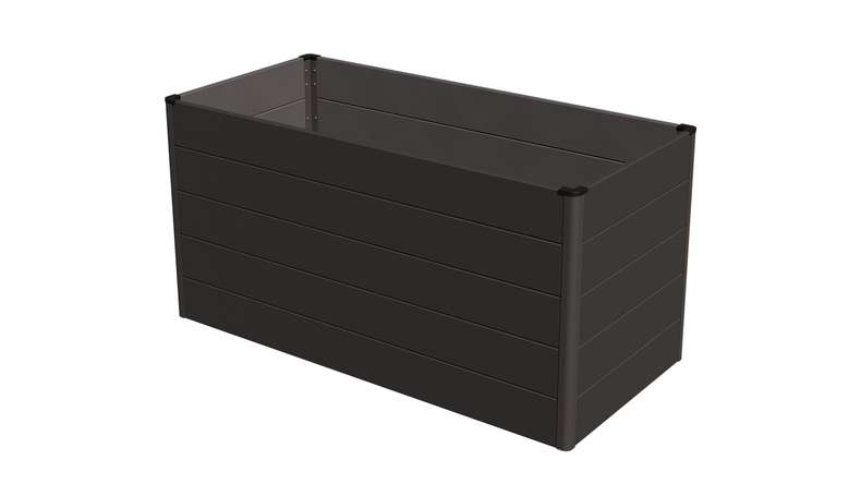 letto rialzato in alluminio planeo rettangolo - antracite | DB703 150 x 70 x 75 cm