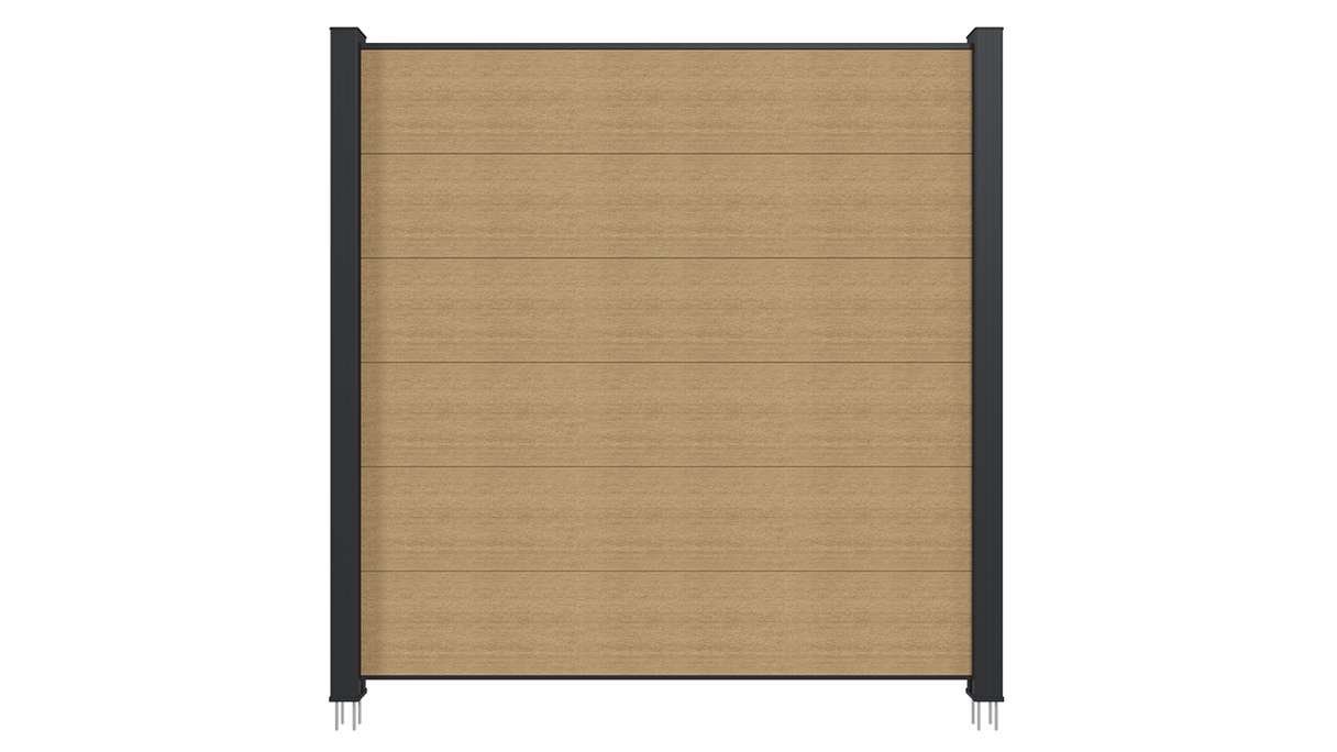 planeo INFINITY XL-Board - WPC CoEx Steckzaun Sand 176 x 183 cm