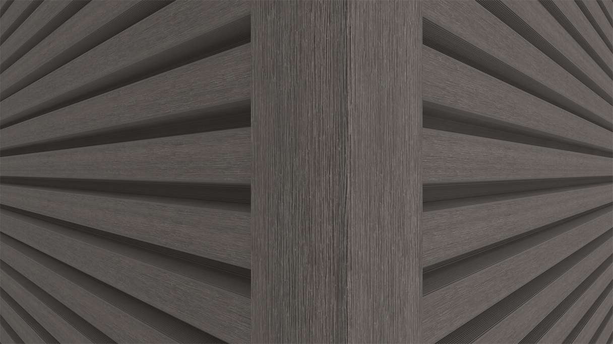 planeo LINEA Slim - Bardage de façade en WPC CoEx, gris foncé, 2900 x 215 mm
