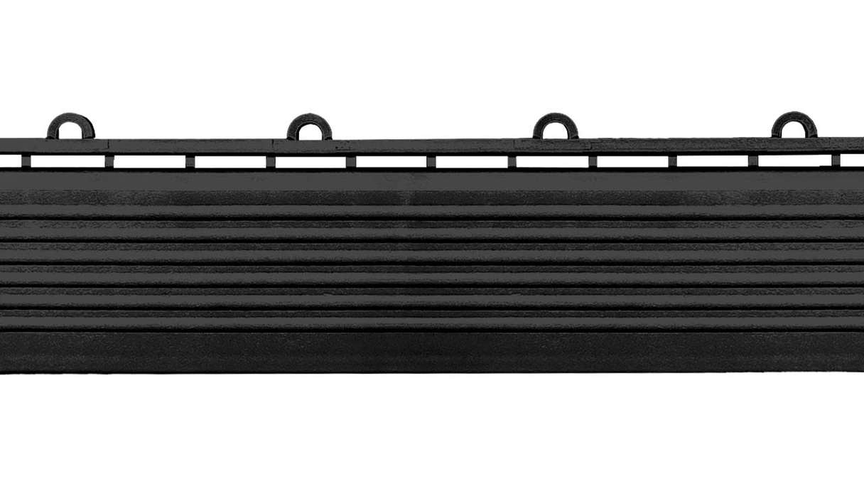 Panneau latéral planeo pour dalles à emboîter 30 x 30 cm - noir avec œillet