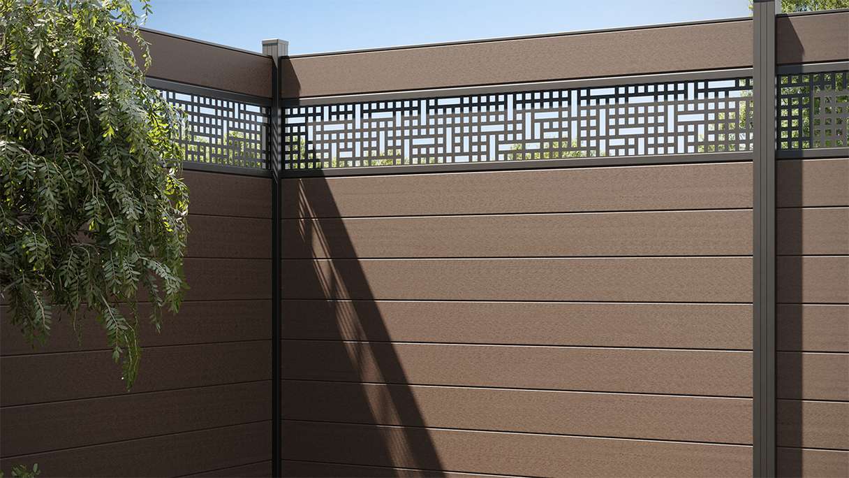 planeo Gardence Strong - BPC-Gartenzaun Quadratisch Terra