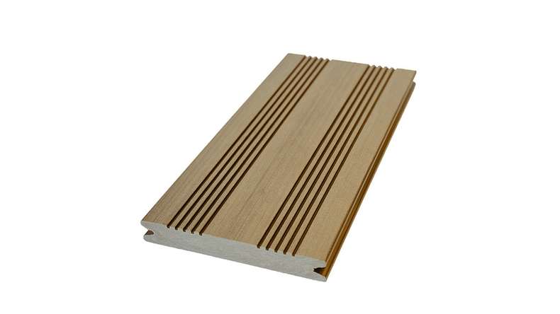 Lame de terrasse Planeo SolidWood en WPC - Brun terre 4,80 m, style français / structure 3D