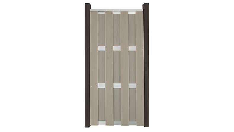 planeo Gardence Premade - BPC-Gartenzaun Hochkant Bi-Color Sand 84,3 x 180cm