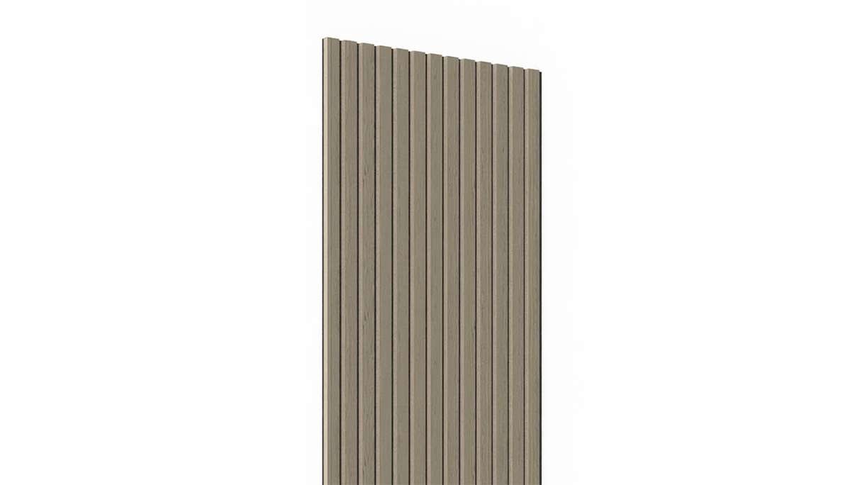 planeo Akustikpaneele - Graueiche 2480 x 600 x 21.5 mm | schwer entflammbar Brandschutz Klasse B