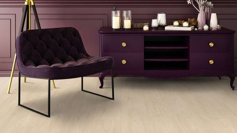 Gerflor Klick Vinyl - Virtuo 55 Rigid Acoustic EIR Blomma Cream | Trittschalldämmung integr. (39061463)