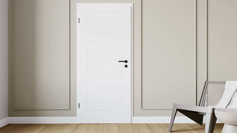 planeo Porte intérieure design PUREA Essence 3 laque blanche 9003 chant design | laqué - 1985 x 610|735|860|985 mm