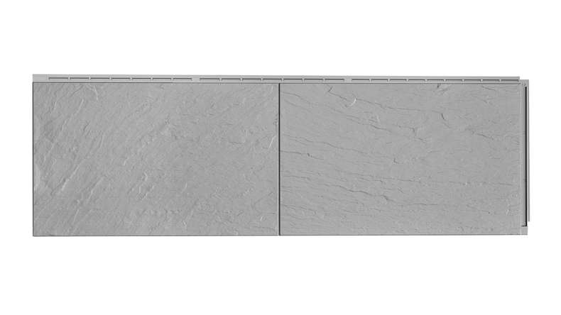 Panneau de façade Zierer aspect ardoise SS1 - 1115 x 359 mm gris signal en PRV