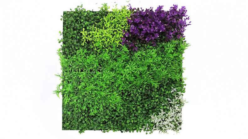pannello acustico planeo - MixWall Leaf Mood Violet Mixed Flora 52 x 52 cm | pianta artificiale (PLMW-61111)