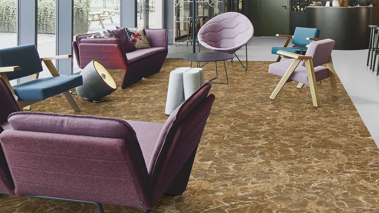 Forbo Allura Materiale 55 Vinile adesivo - Marmo ocra (636782DR5_con)