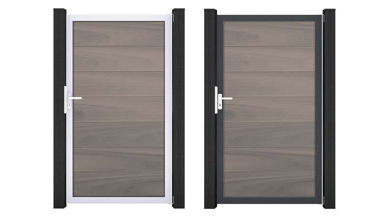 planeo Gardence Strong XL - Porte universelle BPC bicolore co-extrudée avec cadre en aluminium