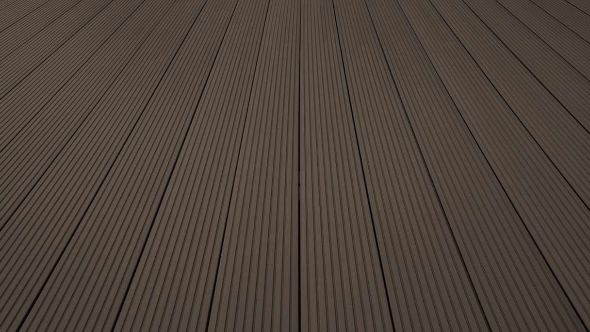 planeo Kit complet TitanWood 4m de structure en lames creuses rainurées brun foncé 41.2m² incl. aluminium-UK