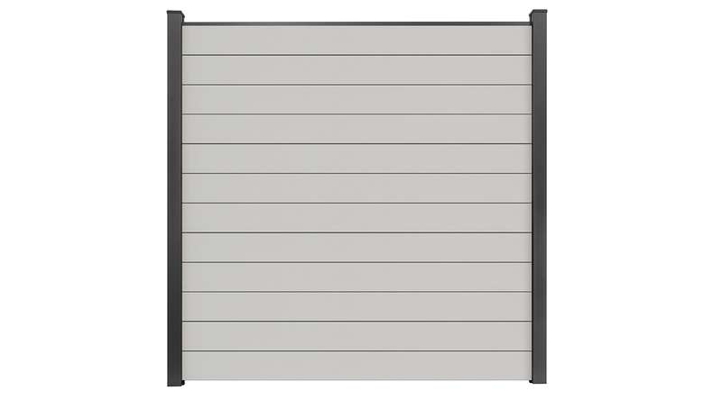 planeo Gardence Simply Small - Recinzione a innesto in PVC bianco 180 x 180 cm