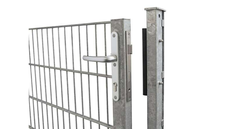 Porte universelle léger 1 vantail galvanisé à chaud - B 1090 mm poteaux de porte inclus