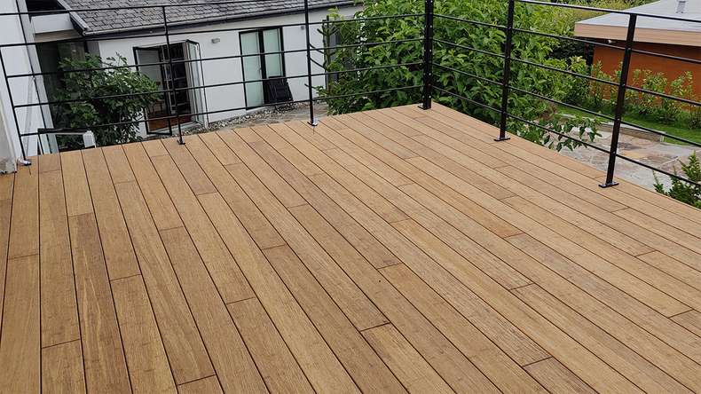 decking in legno planeo - sabbia di bambù 20 x 140 x 2200 mm liscia/francese