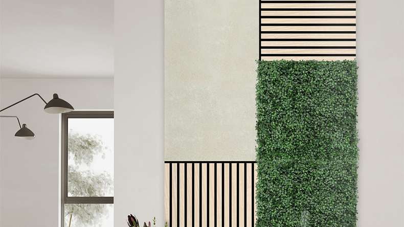 planeo Panneau acoustique - MixWall Mineral Mood Cream Sandstone 52 x 104 cm | Pierre véritable (PLMW-20511A)