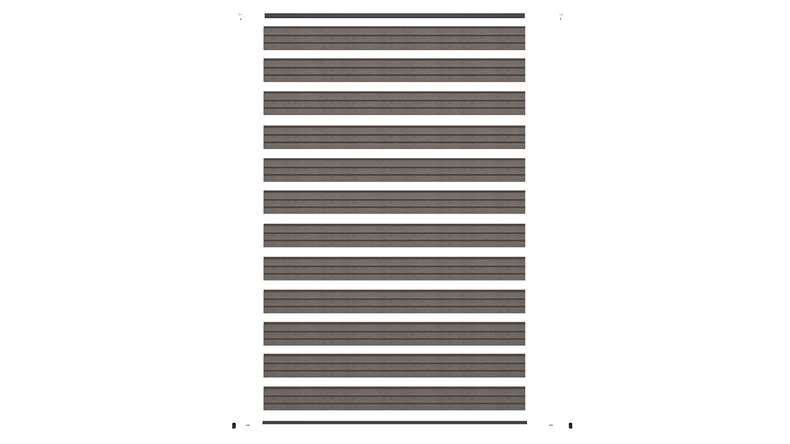 planeo LINEA - WPC CoEx Clôture à emboîter Rhombus gris foncé 176 x 183