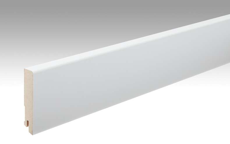 MEISTER Sockelleisten Fußleisten Uni weiß glänzend DF 324 - 2380 x 80 x 16 mm (200011-2380-00324 - 698223324)