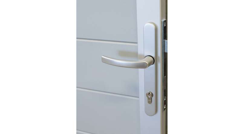 planeo Gardence Metallic - Porte aluminium universelle gris Anthracite avec cadre en aluminium