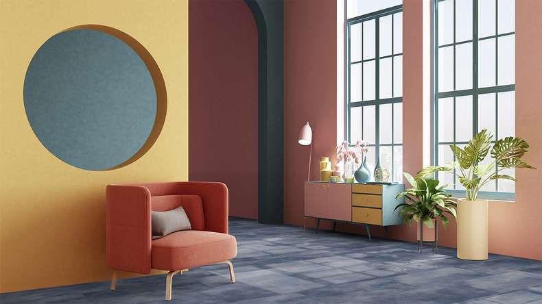 Gerflor vinyle adhésif - Virtuo 30 Glue Down Acuarela ink | Aspect authentique (39181475)