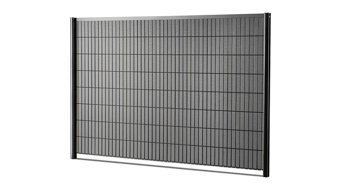 planeo Kit de bandes WPC - Anthracite L 250 x H 123-183cm