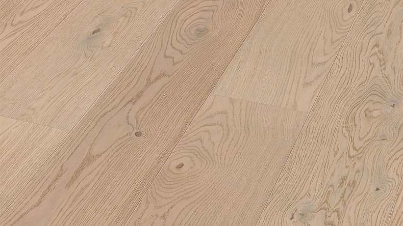 Sol en bois MEISTER Lindura HD 400 - 08937 Chêne animé blanc crème ultra-mat 2200 x 205 x 11 mm (500214-2200205-08937)