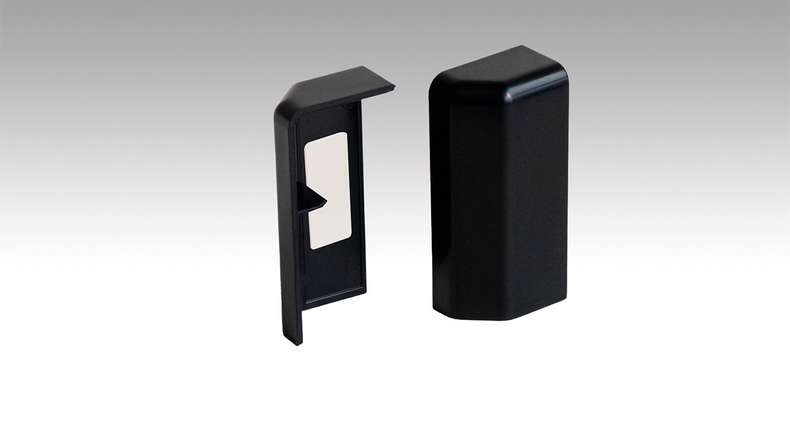 MEISTER Embout autocollant pour plinthe Profilé 15 MK | 15 F MK | 20 PK | 20 PK Aqua 2039 Noir (800034-03-02039)