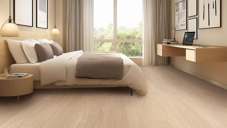 Gerflor Vinyle à clic Rigid - Création 55 Clic Acoustic Tamo Cream | Isolation phonique intégrée (61241598)