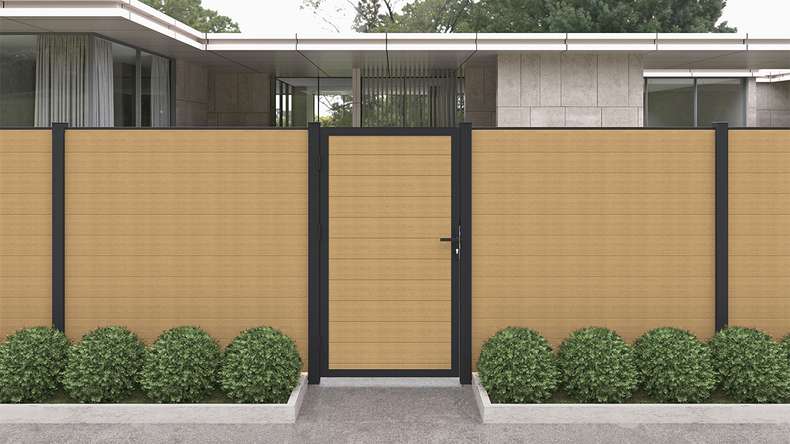 planeo INFINITY - WPC CoEx Steckzaun Sand 176 x 183 cm