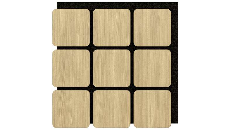 Skaben Panneaux acoustiques SilentWall - Carré Chêne Naturel Clair - 60 x 58,5 cm