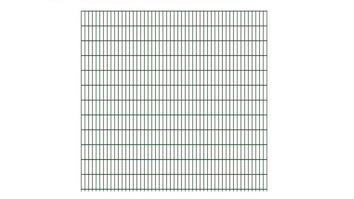 Doppelstabmattenzaun schwer 8/6/8 RAL 6005 Moosgrün - 2430 x 2510 mm