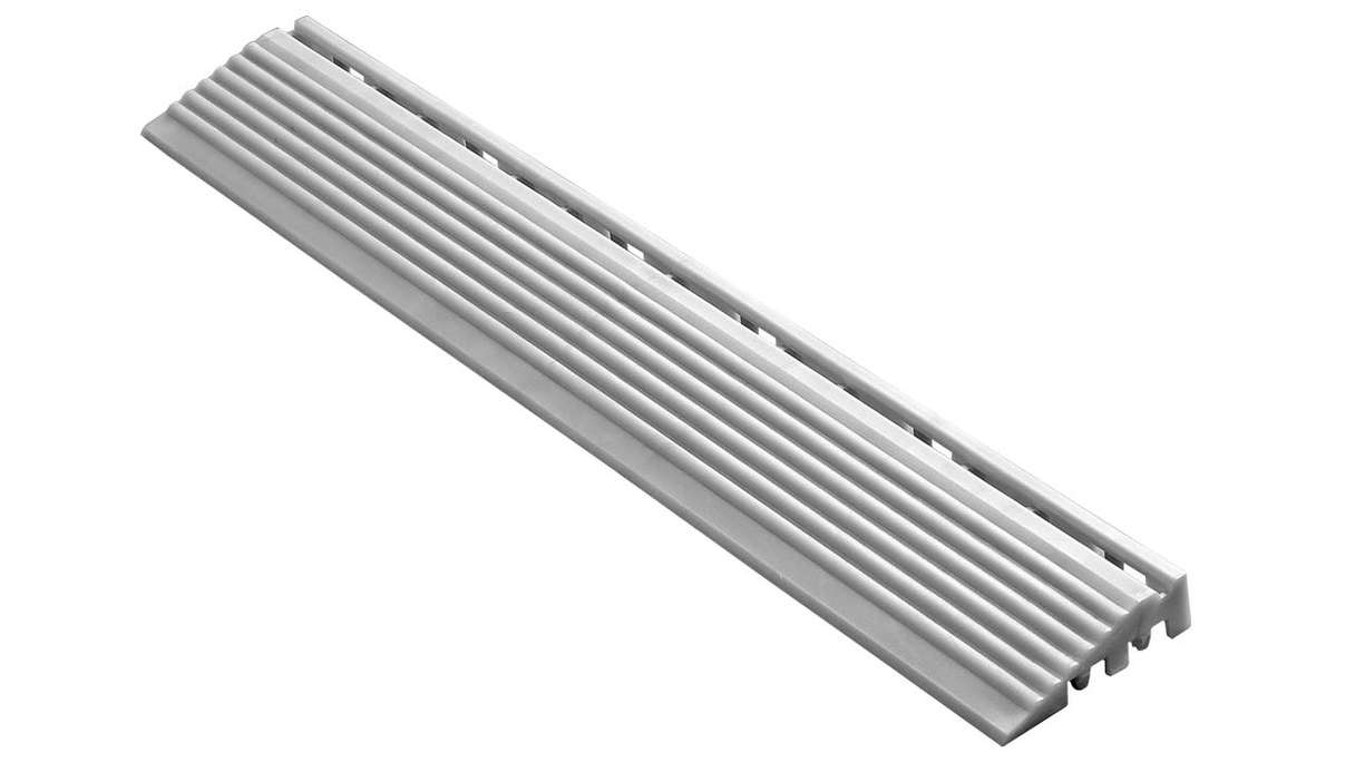 Panneau latéral planeo pour dalles à emboîter 40 x 40 cm - blanc-alu