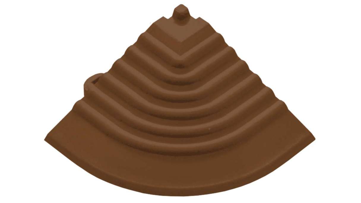 Élément d'angle planeo pour dalles à emboîter 30 x 30 cm - marron