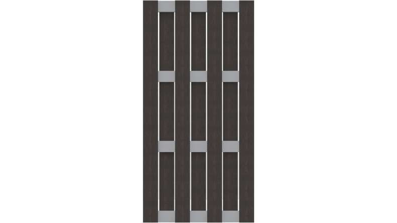 planeo Gardence Premade - Recinzione in BPC Verticale antracite 84,3 x 180cm