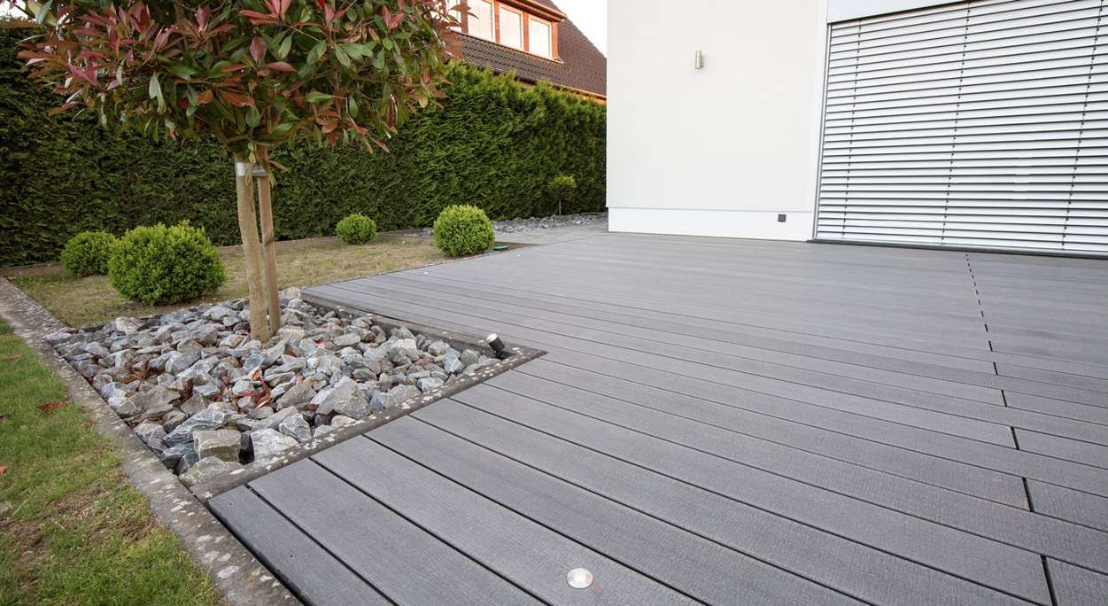 Set completo TitanWood 3m struttura in listoni di legno massiccio grigio chiaro 42,3m² incl. alluminio-UK