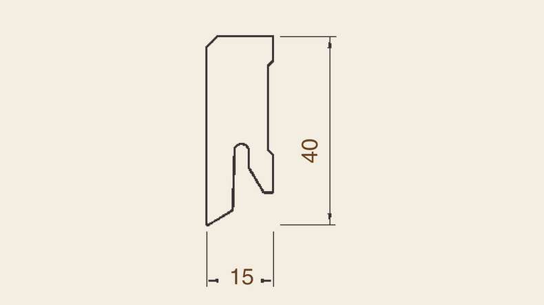 Plinthe Wicanders MDF drapée - cubique blanc 15x40x2400mm