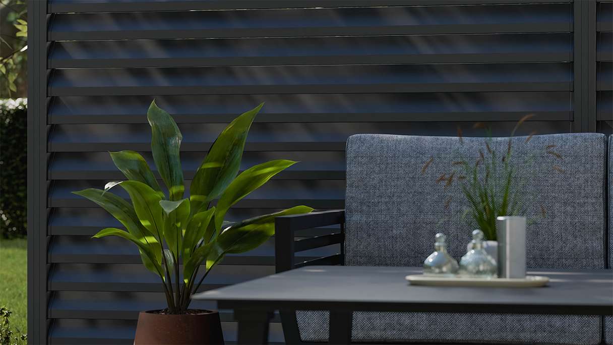 planeo Gardence Metallic Rhombus - Recinzione da giardino in alluminio quadrata antracite | DB703