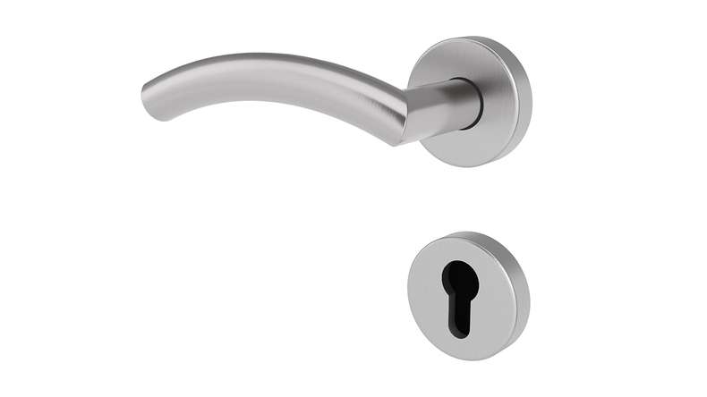 planeo Edelwerk METRA maniglia per porta in acciaio inox PZ rosa tondo