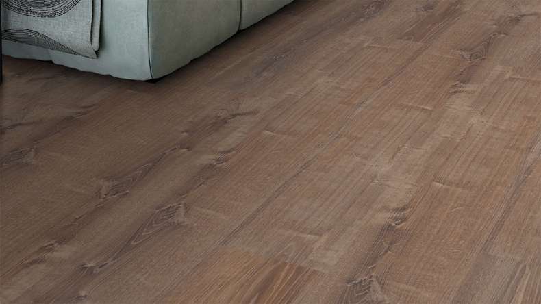 Skaben Sol PVC clipsable - ProfiKlick Chêne fumé naturel | gaufrage synchrone (SP-6200196)