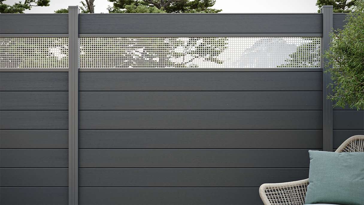 planeo Gardence Strong - Clôture composite Carré Anthracite