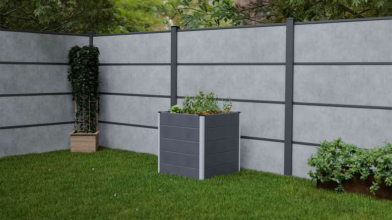 planeo BPC letto rialzato Cube - Antracite | DB703 70 x 70 x 75 cm