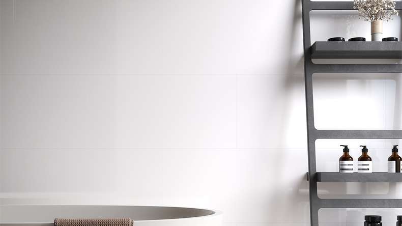 planeo Wandverkleidung Kunststoff - Wall&Floor Design White high gloss 80 x 40 cm