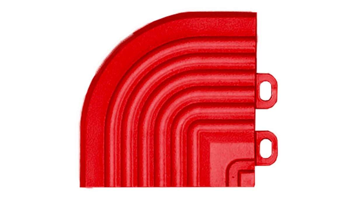 Élément d'angle planeo pour dalles à emboîter 40 x 40 cm - rouge