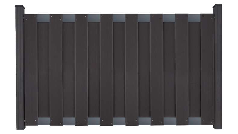 planeo Gardence Premade - BPC recinzione da giardino anteriore antracite con traversa DB703 antracite 180 x 90 cm