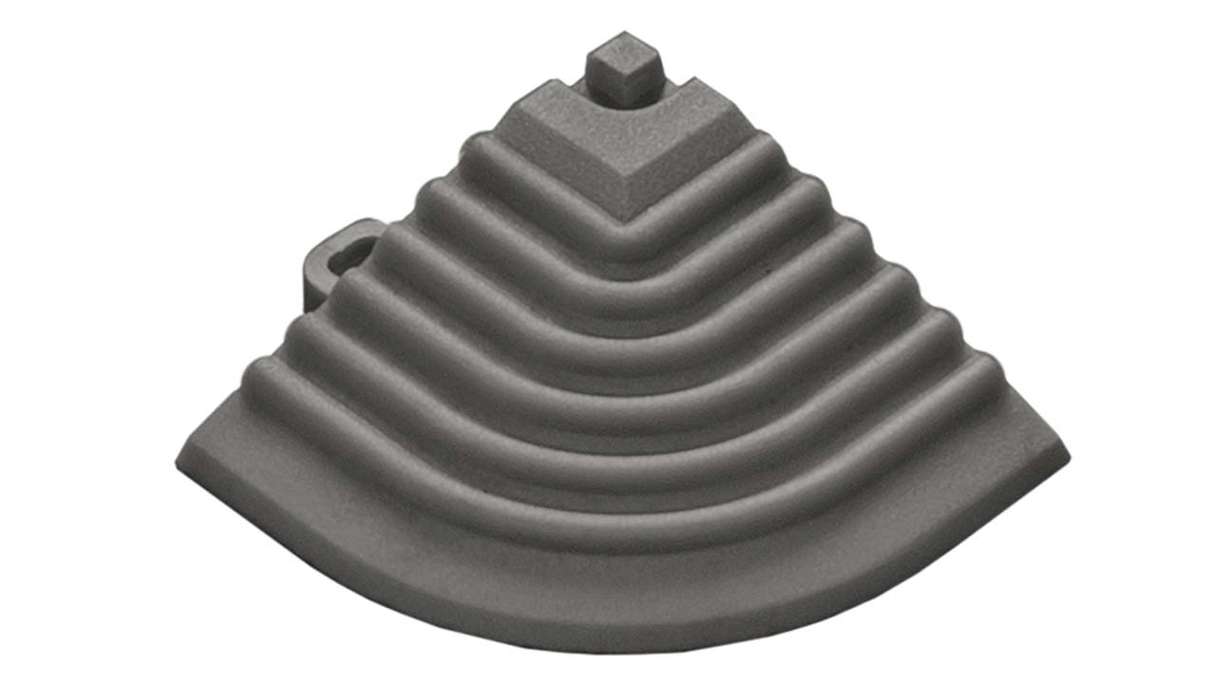 Élément d'angle planeo pour dalles à emboîter 40 x 40 cm - gris foncé