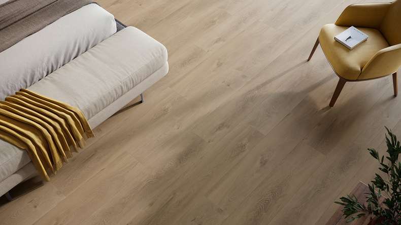 planeo Vinyle à clic rigide - HOMEtec Pro 50 IXPE Desert Drift Oak | Isolation phonique intégrée (RP-E50-6)