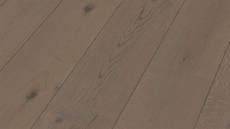 Sol en bois MEISTER Lindura HD 400 - 08901 Chêne authentique gris argile huilé naturel 2200 x 270 x 11 mm (500213-2200270-08901)