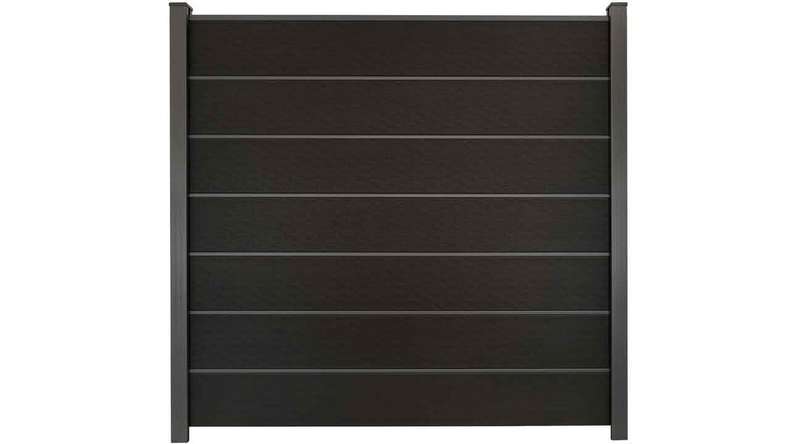 planeo Gardence Deluxe - Recinzione in BPC Nero co-ex